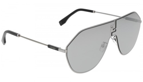 Fendi FE40080U - 12C - 65 Lunettes de soleil Argent Pilote (Aviateur)