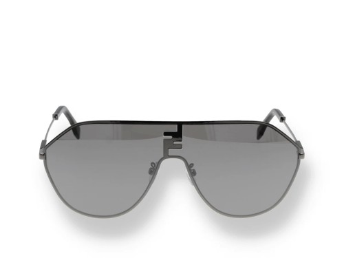 Fendi FE40080U - 12C - 65 Lunettes de soleil Argent Pilote (Aviateur)