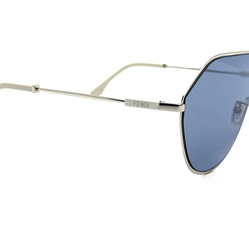 Fendi FE40080U - 16V - 65 Lunettes de soleil Argent Pilote (Aviateur)