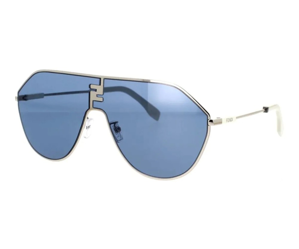 Fendi FE40080U - 16V - 65 Lunettes de soleil Argent Pilote (Aviateur)