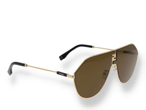 Fendi FE40080U - 30E - 65 Lunettes de soleil Or Pilote (Aviateur)