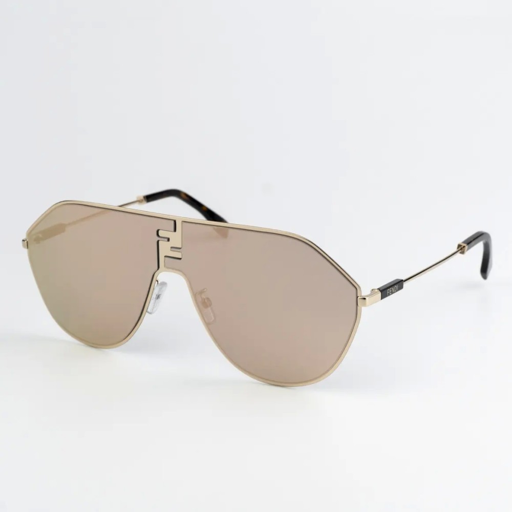 Fendi FE40080U - 32G - 65 Lunettes de soleil Or Pilote (Aviateur)