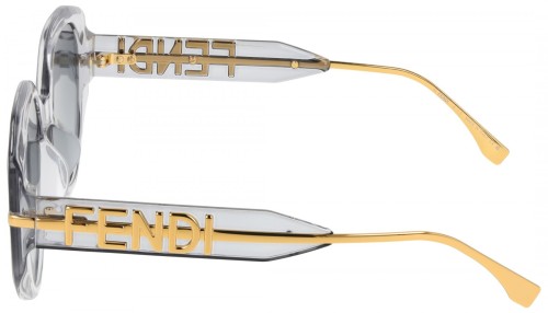 Fendi FE40083U - 20W - 54 Lunettes de soleil Transparent, Or Rond