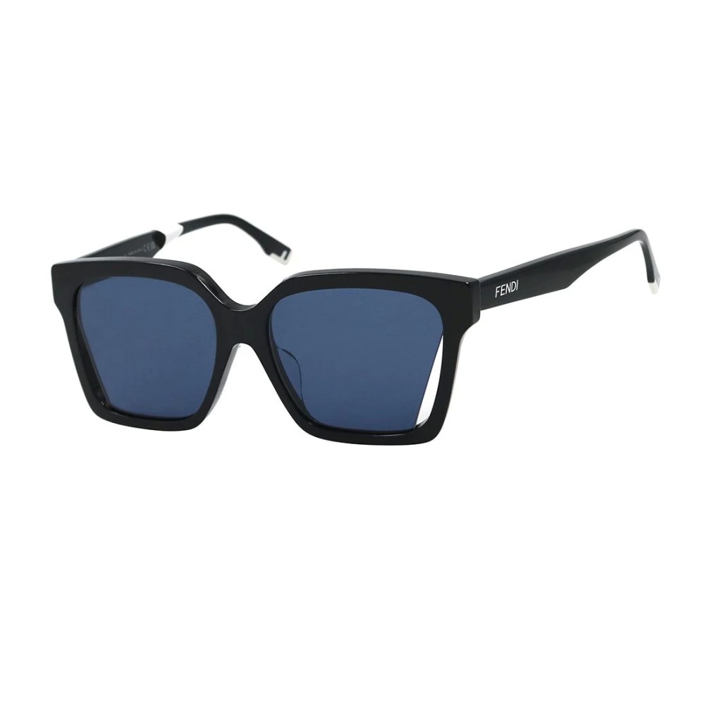 Fendi FE40085F - 01V - 57 Lunettes de soleil Noir Angulaire