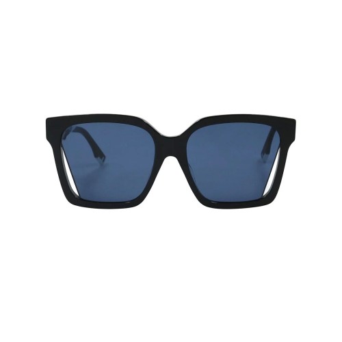 Fendi FE40085F - 01V - 57 Lunettes de soleil Noir Angulaire