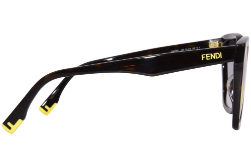 Fendi FE40085I - 52B - 55 Lunettes de soleil Havane Angulaire