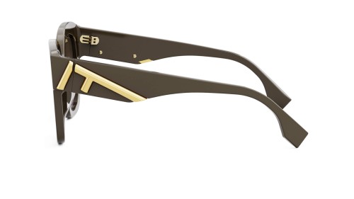 Fendi FE40098I - 48F - 63 Lunettes de soleil Brown Pillow (Rounded)