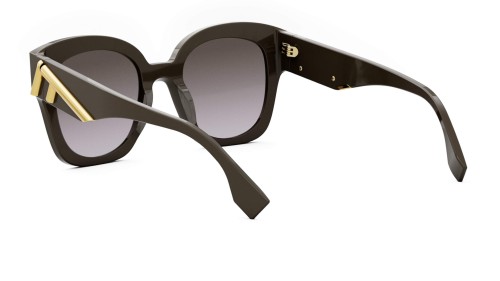 Fendi FE40098I - 48F - 63 Lunettes de soleil Brown Pillow (Rounded)