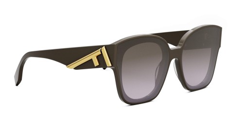 Fendi FE40098I - 48F - 63 Lunettes de soleil Brown Pillow (Rounded)