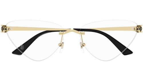 Cartier CT0448O - 001 - 60 Cadres optiques Or, Noir Spécial