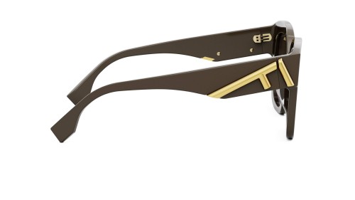 Fendi FE40098I - 48F - 63 Lunettes de soleil Brown Pillow (Rounded)