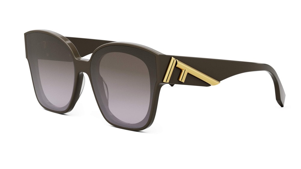 Fendi FE40098I - 48F - 63 Lunettes de soleil Brown Pillow (Rounded)