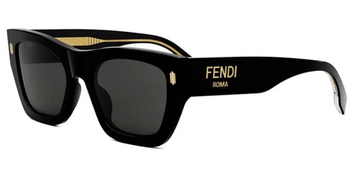 Fendi FE40100I - 01A - 53 Lunettes de soleil Black Square