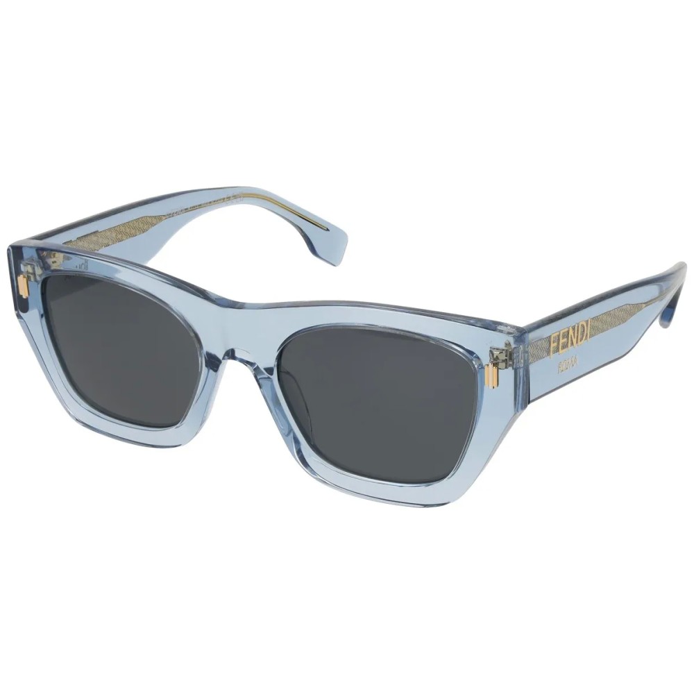 Fendi FE40100I - 90A - 53 Lunettes de soleil Bleu Angulaire