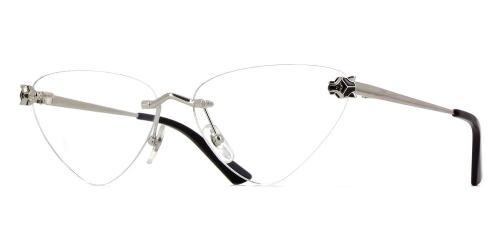 Cartier CT0448O - 002 - 60 Cadres optiques Argent, Noir Spécial