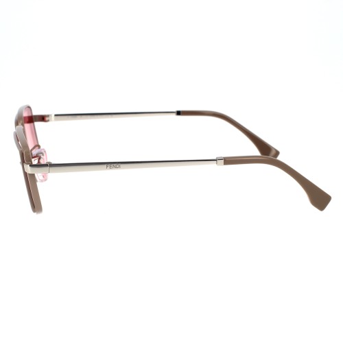 Fendi FE40102U - 50S - 53 Lunettes de soleil Argent Angulaire