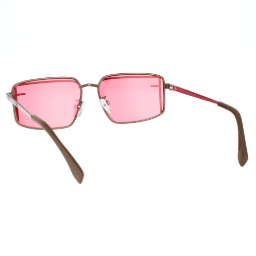 Fendi FE40102U - 50S - 53 Lunettes de soleil Argent Angulaire