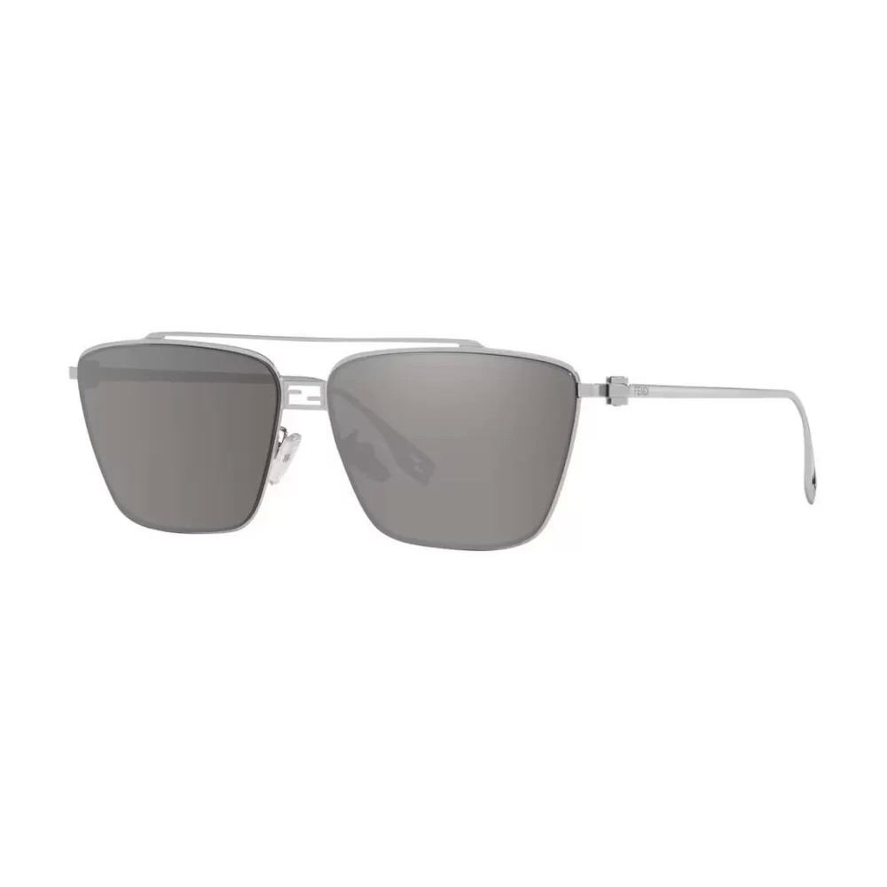 Fendi FE40110U - 16C - 59 Lunettes de soleil Argent Pilote (Aviateur)