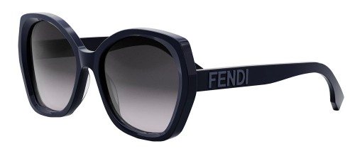 Fendi FE40112I - 90B - 57 Lunettes de soleil Bleu Coussin arrondi