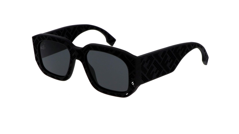 Fendi FE40113I - 02A - 52 Lunettes de soleil Noir Angulaire