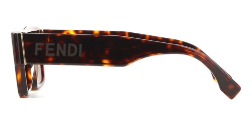 Fendi FE40118I - 54E - 53 Lunettes de soleil Havane Angulaire