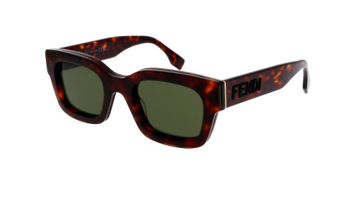 Fendi FE40119I - 54N - 50 Lunettes de soleil Havane Angulaire