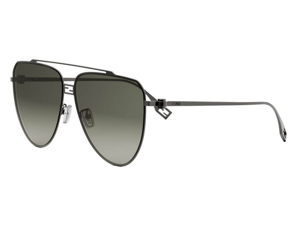 Fendi FE40122U - 14P - 59 Lunettes de soleil Noir Pilote (Aviateur)