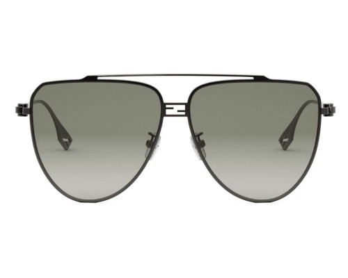Fendi FE40122U - 14P - 59 Lunettes de soleil Noir Pilote (Aviateur)
