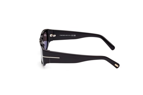 Tom Ford FT0987 ECO CYRILLE-02 - 01A - 53 Lunettes de soleil Noir Angulaire