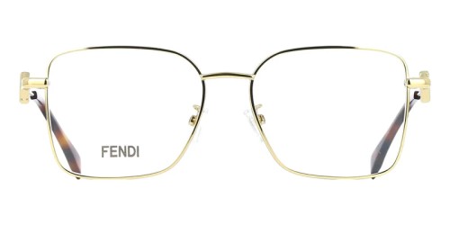 Fendi FE50110F - 030 - 54 Cadres optiques Or, Havane Angulaire