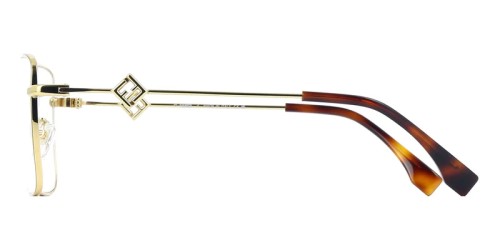 Fendi FE50110F - 030 - 54 Cadres optiques Or, Havane Angulaire