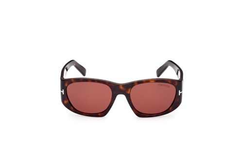 Tom Ford FT0987 ECO CYRILLE-02 - 52S - 53 Lunettes de soleil Havane Angulaire