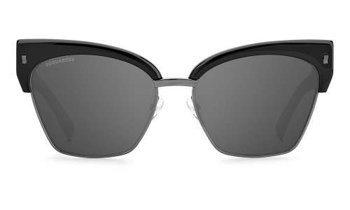 Dsquared2 D2 0015/S - 807T4 - 57 Lunettes de soleil Noir Coussin arrondi