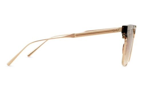 Dita FIRAZ DTS431-A - 03 - 55 Lunettes de soleil Havane, Or Angulaire