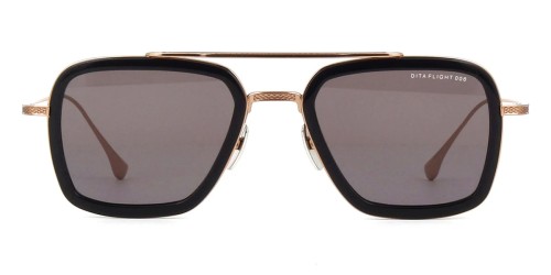 Dita FLIGHT.006 7806 - E - 52 Lunettes de soleil Or rose, Noir Pilote (Aviateur)