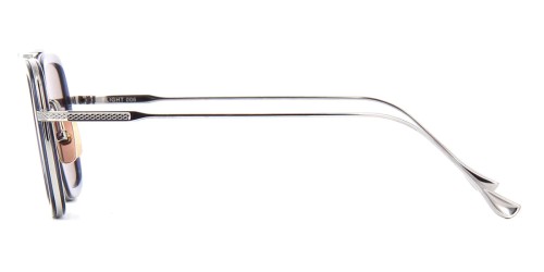 Dita FLIGHT.006 7806 - G - 52 Lunettes de soleil Argent, Bleu Pilote (Aviateur)