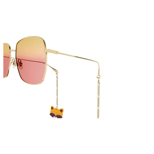 Gucci GG1031S WITH CHAIN - 005 - 59 Lunettes de soleil Gold Square