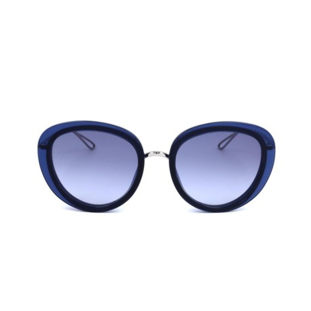 Elie Saab ES007/S - B88 7J - 53 Lunettes de soleil Bleu, Noir Coussin arrondi