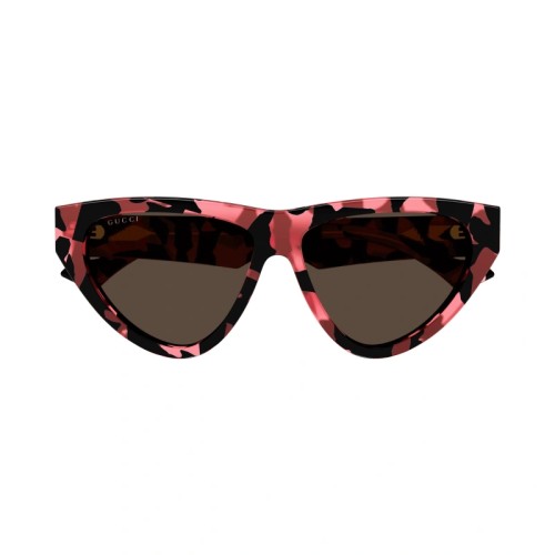 Gucci GG1333S - 003 - 58 Lunettes de soleil Rose, Noir à motifs Œil de chat