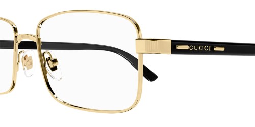 Gucci GG1586O - 004 - 59 Cadres optiques Or, Noir Angulaire