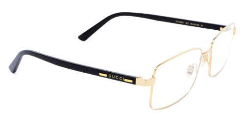 Gucci GG1586O - 004 - 59 Cadres optiques Or, Noir Angulaire
