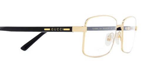 Gucci GG1586O - 004 - 59 Cadres optiques Or, Noir Angulaire