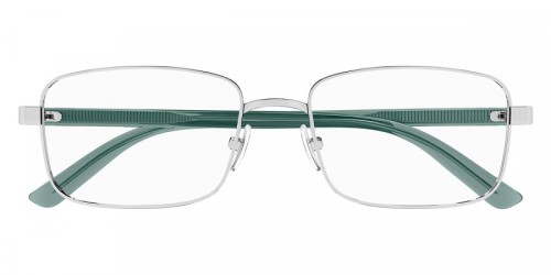 Gucci GG1586O - 006 - 59 Cadres optiques Argent, Vert Angulaire