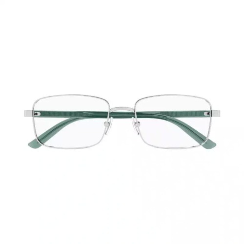 Gucci GG1586O - 003 - 56 Cadres optiques Argent, Vert Angulaire