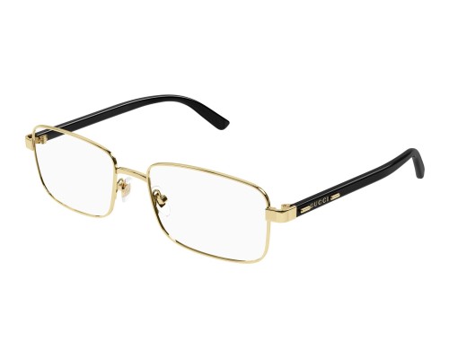 Gucci GG1586O - 001 - 56 Cadres optiques Or, Noir Angulaire