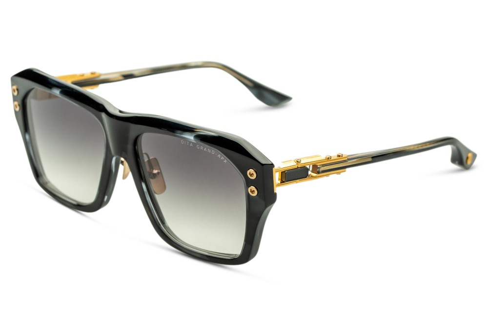 Dita GRAND-APX DTS417-A - 01 - 57 Lunettes de soleil Noir, Or Angulaire