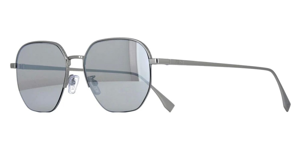 Fendi FE40004U - 17C - 55 Lunettes de soleil Argent Coussin arrondi