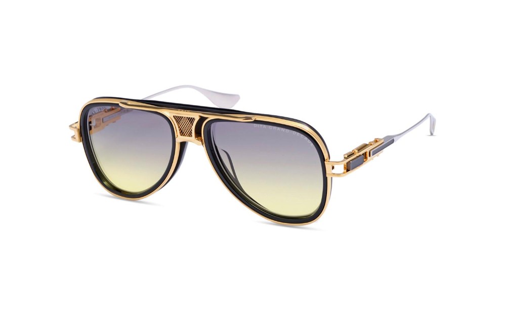 Dita GRAND-DECADE DTS460-A - 01 - 56 Lunettes de soleil Or, Noir, Argent Pilote (Aviateur)