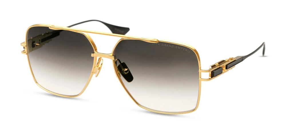 Dita GRAND-EMPERIK DTS159-A - 01 - 61 Lunettes de soleil Or, Noir Pilote (Aviateur)