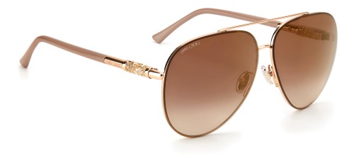 Jimmy Choo GRAY/S - BKUJL - 63 Lunettes de soleil Gold Pilot (Aviator)